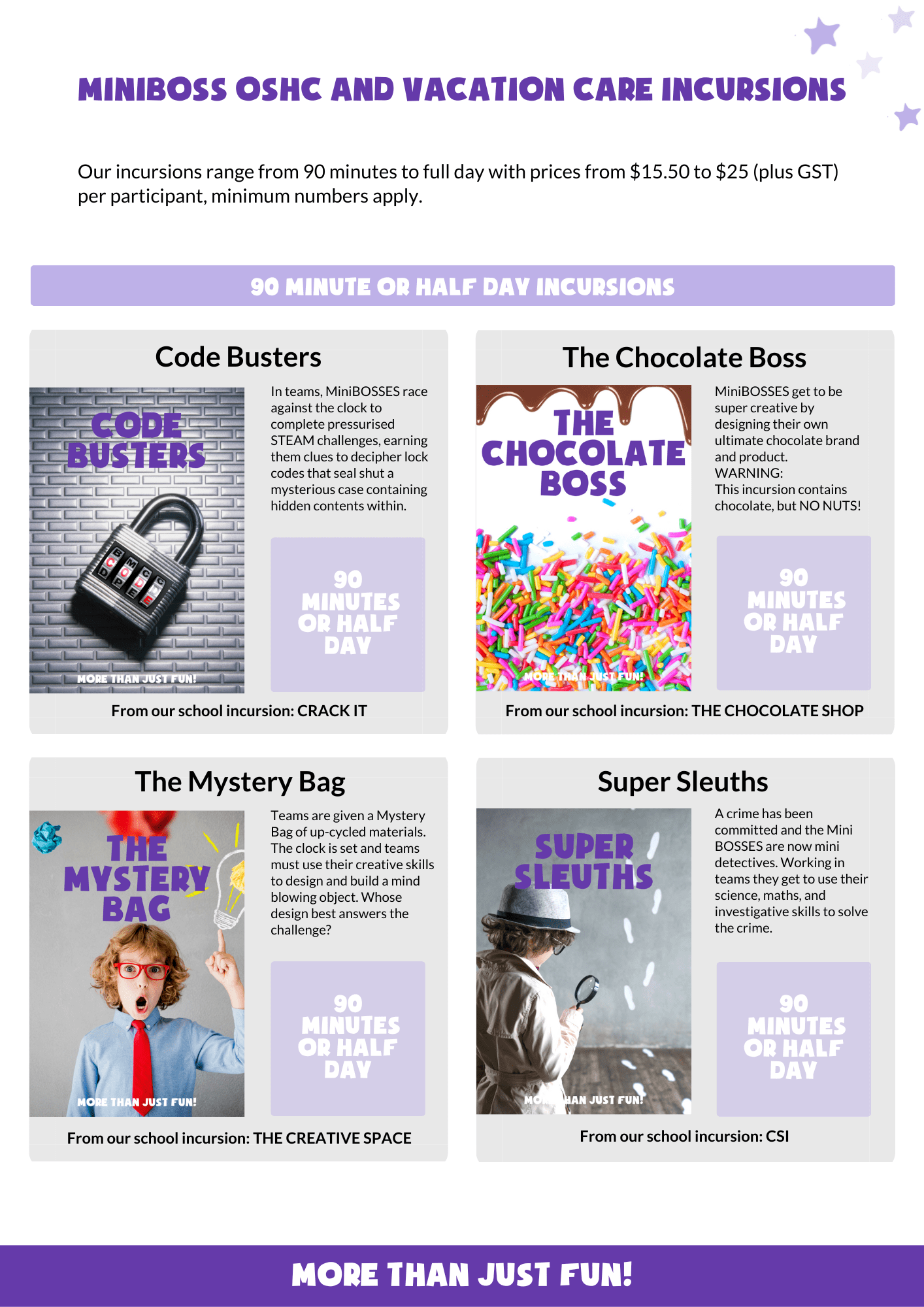miniboss booklet page two